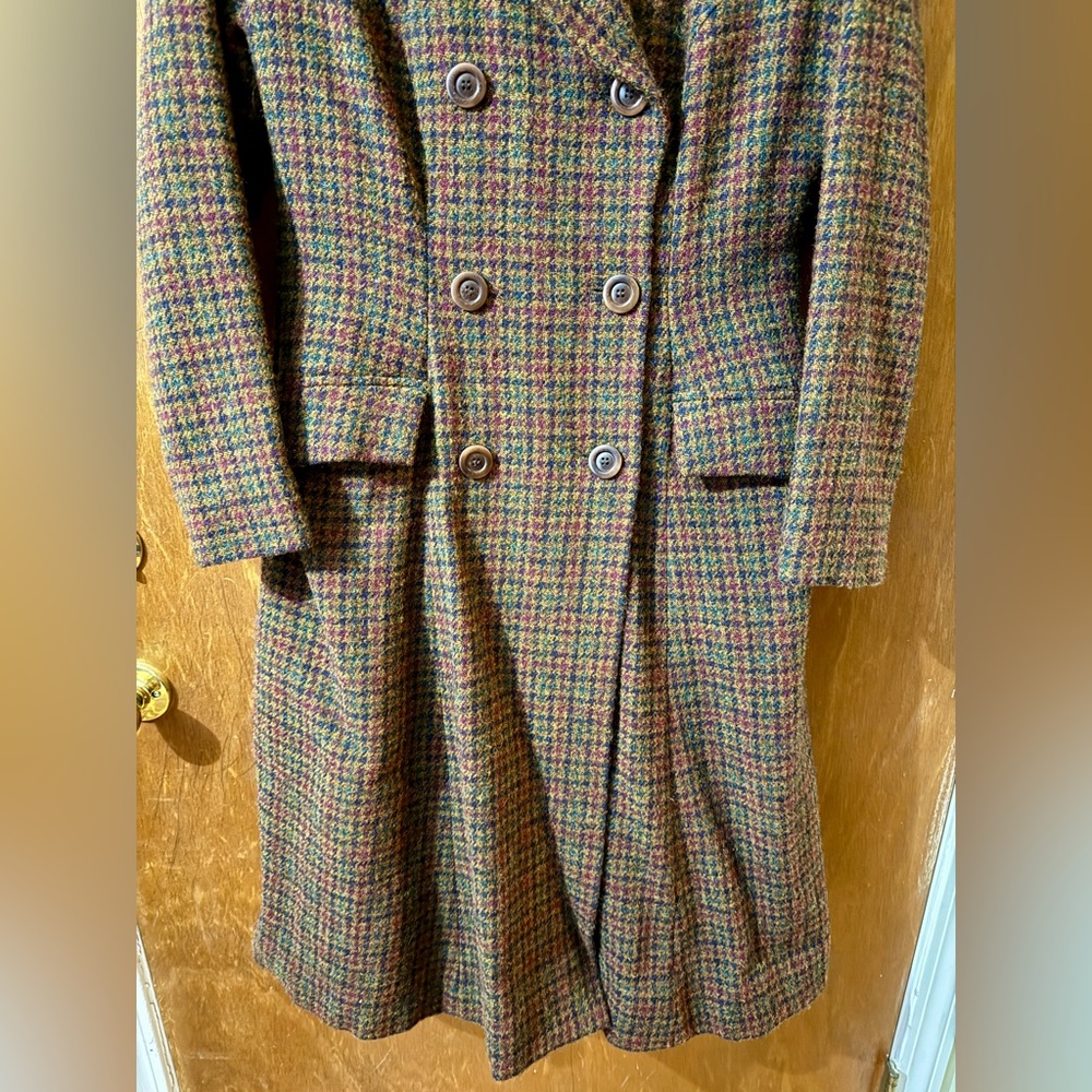 Lena Hoschek Lawrence Double-Breasted Harris Tweed Coat - Size L - Picture 8 of 15